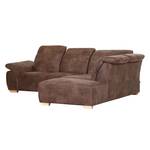 Ecksofa Marge Microfaser Microfaser - Braun - Longchair davorstehend rechts