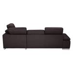 Ecksofa Masca I Strukturstoff Braun - Longchair davorstehend links - Keine Funktion