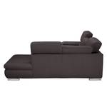 Ecksofa Masca I Strukturstoff Strukturstoff - Braun - Longchair davorstehend links - Keine Funktion