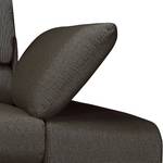 Ecksofa Masca I Strukturstoff Grau / Braun - Longchair davorstehend links - Keine Funktion