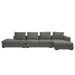 Ecksofa Maupas Webstoff Fango - Longchair davorstehend rechts