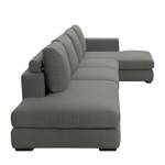 Ecksofa Maupas Webstoff Fango - Longchair davorstehend rechts