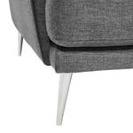 Ecksofa Maylis Webstoff Grau - Textil - 252 x 86 x 164 cm