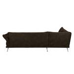 Ecksofa Milan Microfaser - Espresso - Ottomane davorstehend links