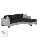 Ecksofa Moi Webstoff Grau / Anthrazit Webstoff - Grau / Anthrazit - Longchair davorstehend rechts