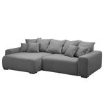 Ecksofa Mundi Webstoff - Platin - Longchair davorstehend links