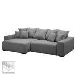 Ecksofa Mundi Webstoff - Platin - Longchair davorstehend links