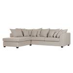 Ecksofa Murg Webstoff Creme Webstoff - Creme - Longchair davorstehend links