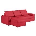 Ecksofa Narva (beidseitig montierbar) Longchair beidseitig montierbar - Kunstleder - Rot