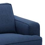 Ecksofa Navona Webstoff Webstoff Anda II: Blau - Longchair davorstehend links - Schwarz