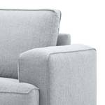 Ecksofa Navona Webstoff Webstoff Anda II: Silber - Longchair davorstehend links - Braun