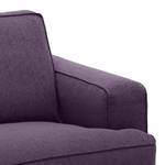 Ecksofa Navona Webstoff Webstoff Anda II: Violett - Longchair davorstehend links - Braun