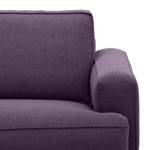 Ecksofa Navona Webstoff Webstoff Anda II: Violett - Longchair davorstehend links - Braun