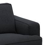 Ecksofa Navona Webstoff Webstoff Saia: Anthrazit - Longchair davorstehend links - Braun