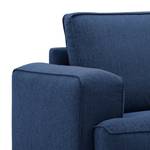 Ecksofa Navona Webstoff Webstoff Anda II: Blau - Longchair davorstehend rechts - Braun