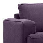 Ecksofa Navona Webstoff Webstoff Anda II: Violett - Longchair davorstehend rechts - Braun