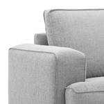 Ecksofa Navona Webstoff Webstoff Saia: Hellgrau - Longchair davorstehend rechts - Braun