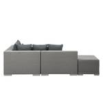 Ecksofa Neo (mit Hocker) Webstoff Grau