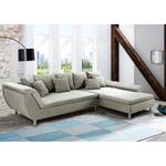 Ecksofa Newby (beidseitig montierbar) Flachgewebe / Webstoff - Cappuccino / Champagnermetallic