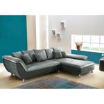 Ecksofa Newby (beidseitig montierbar) Flachgewebe / Webstoff - Grau / Hellgrau