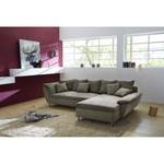 Ecksofa Newby (beidseitig montierbar) Flachgewebe / Webstoff - Taupe / Hellgrau