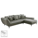 Ecksofa Newby (beidseitig montierbar) Flachgewebe / Webstoff - Taupe / Hellgrau