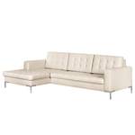 Ecksofa Nistra Webstoff Webstoff - Beige - Longchair davorstehend links