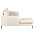 Hoekbank Nistra geweven stof - Beige - Longchair vooraanzicht links