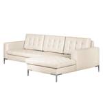 Ecksofa Nistra Webstoff Webstoff - Beige - Longchair davorstehend rechts