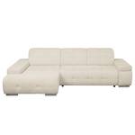 Ecksofa Niverville Webstoff Webstoff - Beige - Longchair davorstehend links - Schlaffunktion