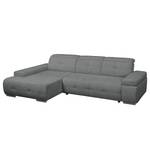 Ecksofa Niverville Webstoff Webstoff - Grau - Longchair davorstehend links - Schlaffunktion