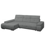 Ecksofa Niverville Webstoff Grau - Longchair davorstehend links - Schlaffunktion