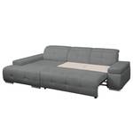 Ecksofa Niverville Webstoff Webstoff - Grau - Longchair davorstehend links - Schlaffunktion