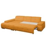 Ecksofa Niverville Webstoff Orange - Longchair davorstehend links - Schlaffunktion