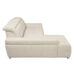 Ecksofa Niverville Webstoff Beige - Longchair davorstehend links - Keine Funktion