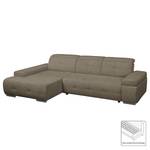 Ecksofa Niverville Webstoff Webstoff - Braun - Longchair davorstehend links - Keine Funktion