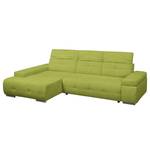 Ecksofa Niverville Webstoff Webstoff - Grün - Longchair davorstehend links - Keine Funktion