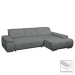 Ecksofa Niverville Webstoff Webstoff - Grau - Longchair davorstehend rechts - Schlaffunktion