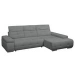 Ecksofa Niverville Webstoff Grau - Longchair davorstehend rechts - Schlaffunktion