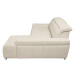 Ecksofa Niverville Webstoff Beige - Longchair davorstehend rechts - Keine Funktion