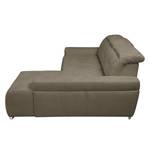 Ecksofa Niverville Webstoff Webstoff - Braun - Longchair davorstehend rechts - Keine Funktion