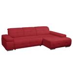 Ecksofa Niverville Webstoff Webstoff - Rot - Longchair davorstehend rechts - Keine Funktion