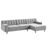 Ecksofa Nordic Chic II Webstoff Stoff TUS: 19 light grey - Longchair davorstehend rechts