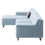 Ecksofa Nordic Chic II Webstoff Stoff TUS: 6 sky blue - Longchair davorstehend links