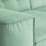 Ecksofa Nordic Chic III Webstoff Mintgrün - Longchair davorstehend rechts