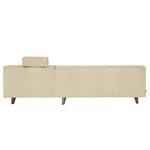 Ecksofa Nordic Chic III Webstoff Warmes Beige - Longchair davorstehend rechts