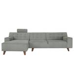 Ecksofa Nordic Chic III Webstoff Granit - Longchair davorstehend links