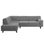 Ecksofa Nordic Chic Webstoff Grau - Breite: 269 cm - Longchair davorstehend links