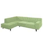 Ecksofa Nordic Chic Webstoff Hellgrün - Breite: 269 cm - Longchair davorstehend links