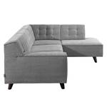 Ecksofa Nordic Chic Webstoff Grau - Breite: 249 cm - Longchair davorstehend rechts